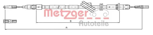 10.9444 METZGER Тросик, cтояночный тормоз (фото 1)