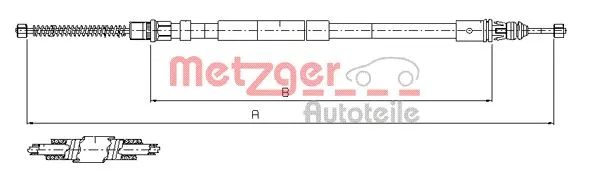 11.6799 METZGER Тросик, cтояночный тормоз (фото 1)