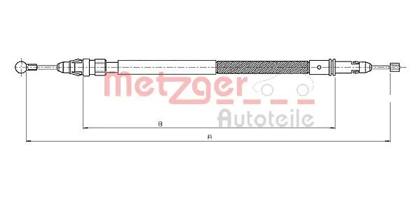 12.0744 METZGER Тросик, cтояночный тормоз (фото 1)