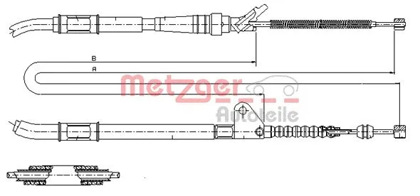 17.1467 METZGER Тросик, cтояночный тормоз (фото 1)