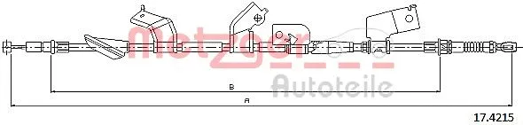 17.4215 METZGER Тросик, cтояночный тормоз (фото 1)