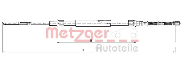 19.102E METZGER Тросик, cтояночный тормоз (фото 1)