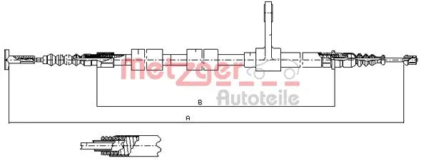 251.31 METZGER Тросик, cтояночный тормоз (фото 1)