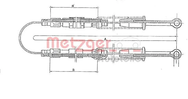 321.5 METZGER Тросик, cтояночный тормоз (фото 1)