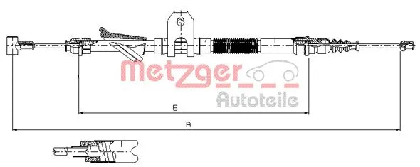 451.2 METZGER Тросик, cтояночный тормоз (фото 1)