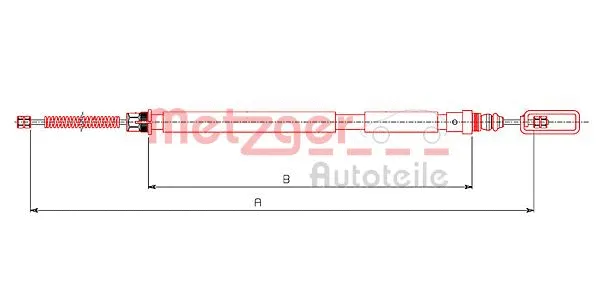 491.4 METZGER Тросик, cтояночный тормоз (фото 1)