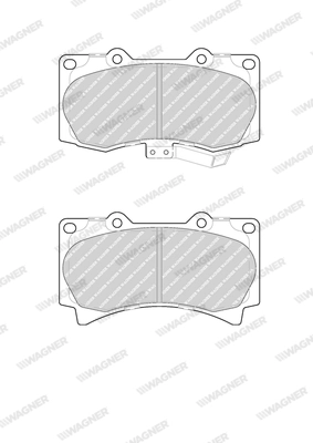 QC1119 WAGNER Комплект тормозных колодок, дисковый тормоз (фото 1)