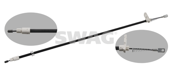 10 93 4907 SWAG Тросик, cтояночный тормоз (фото 1)