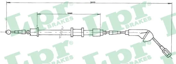 C0580B LPR/AP/RAL Тросик, cтояночный тормоз (фото 1)