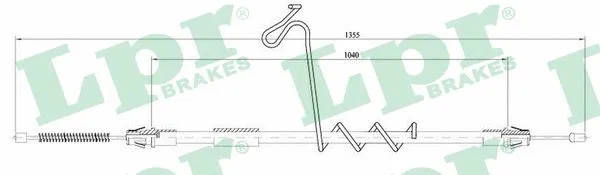C1616B LPR/AP/RAL Тросик, cтояночный тормоз (фото 1)