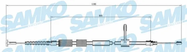 C0016B SAMKO Тросик, cтояночный тормоз (фото 1)