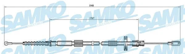 C0050B SAMKO Тросик, cтояночный тормоз (фото 1)