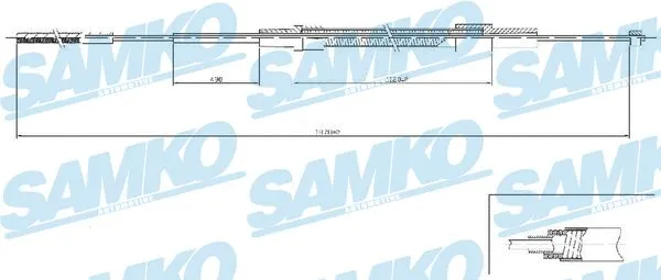 C0079B SAMKO Тросик, cтояночный тормоз (фото 1)