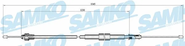 C0138B SAMKO Тросик, cтояночный тормоз (фото 1)