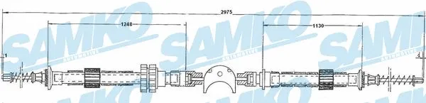 C0145B SAMKO Тросик, cтояночный тормоз (фото 1)
