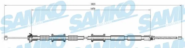 C0167B SAMKO Тросик, cтояночный тормоз (фото 1)