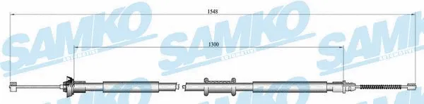 C0184B SAMKO Тросик, cтояночный тормоз (фото 1)