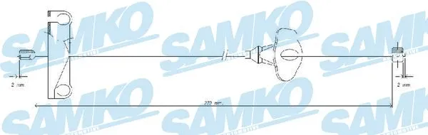 C0268B SAMKO Тросик, cтояночный тормоз (фото 1)