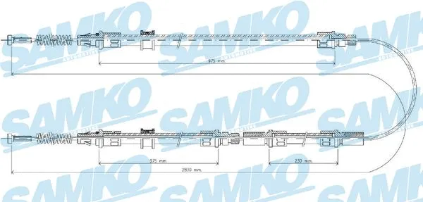 C0298B SAMKO Тросик, cтояночный тормоз (фото 1)