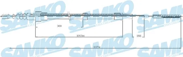 C0305B SAMKO Тросик, cтояночный тормоз (фото 1)