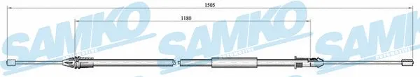 C0405B SAMKO Тросик, cтояночный тормоз (фото 1)