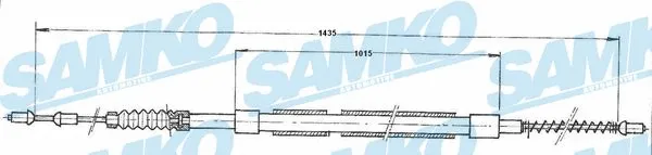C0438B SAMKO Тросик, cтояночный тормоз (фото 1)