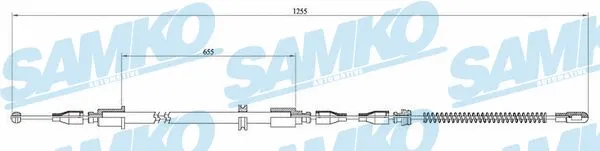 C0545B SAMKO Тросик, cтояночный тормоз (фото 1)