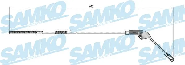 C0581B SAMKO Тросик, cтояночный тормоз (фото 1)