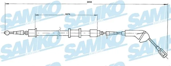 C0582B SAMKO Тросик, cтояночный тормоз (фото 1)