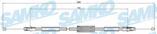 C0728B SAMKO Тросик, cтояночный тормоз (фото 1)
