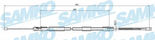 C0945B SAMKO Тросик, cтояночный тормоз (фото 1)