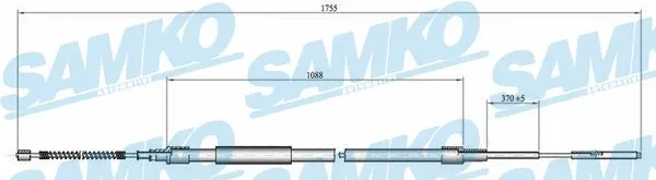 C0954B SAMKO Тросик, cтояночный тормоз (фото 1)