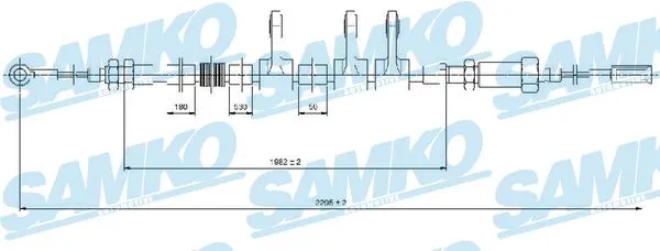 C0984B SAMKO Тросик, cтояночный тормоз (фото 1)