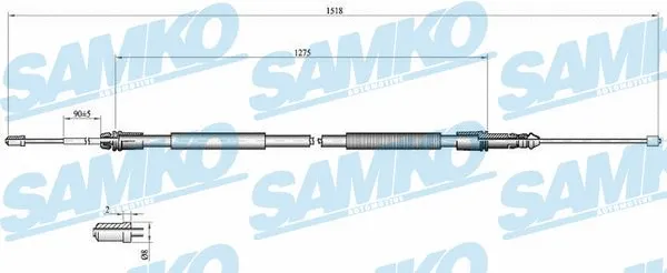 C1041B SAMKO Тросик, cтояночный тормоз (фото 1)