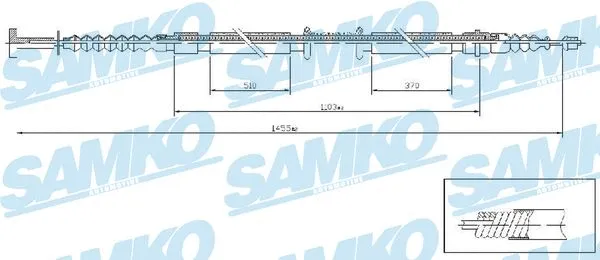 C1238B SAMKO Тросик, cтояночный тормоз (фото 1)