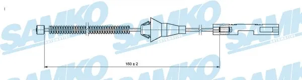 C1660B SAMKO Тросик, cтояночный тормоз (фото 1)