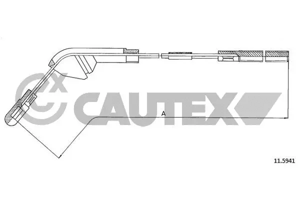 487935 CAUTEX Тросик, cтояночный тормоз (фото 1)