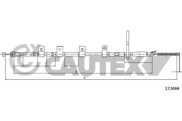 708109 CAUTEX Тросик, cтояночный тормоз (фото 1)