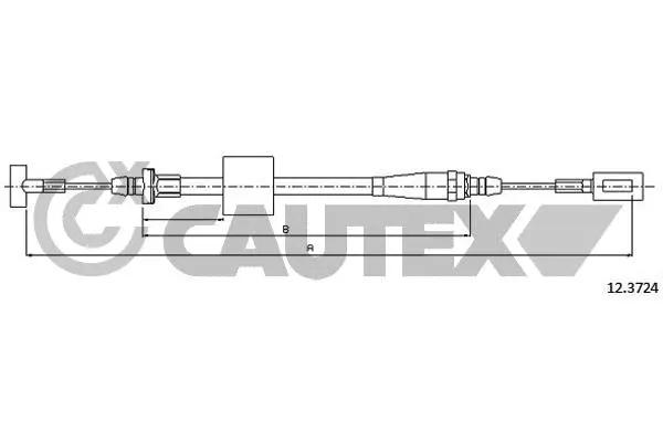 761062 CAUTEX Тросик, cтояночный тормоз (фото 1)