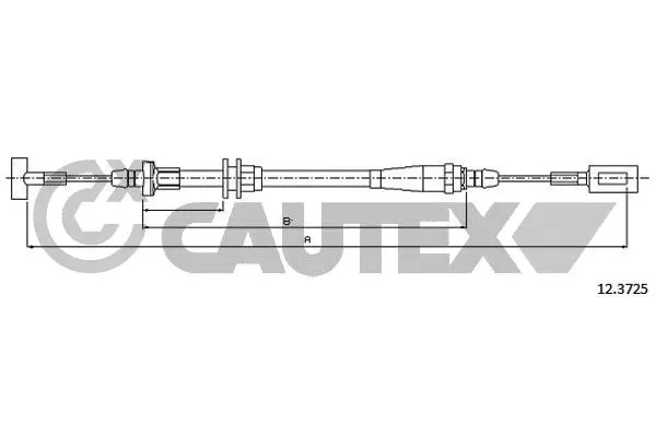 761063 CAUTEX Тросик, cтояночный тормоз (фото 1)