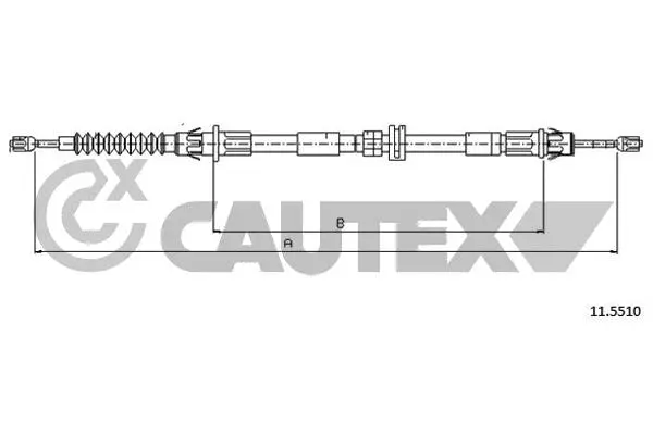 761402 CAUTEX Тросик, cтояночный тормоз (фото 1)