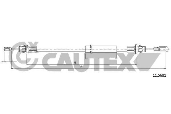 761447 CAUTEX Тросик, cтояночный тормоз (фото 1)