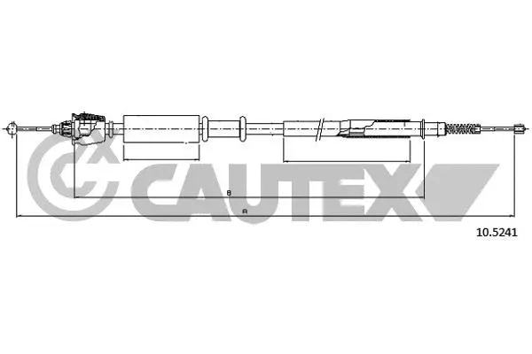 761728 CAUTEX Тросик, cтояночный тормоз (фото 1)