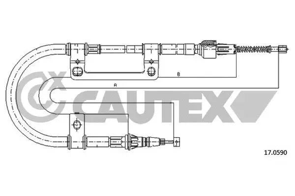 761756 CAUTEX Тросик, cтояночный тормоз (фото 1)