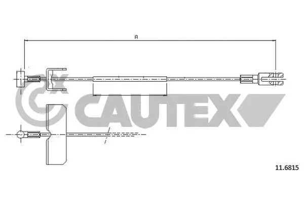 761881 CAUTEX Тросик, cтояночный тормоз (фото 1)