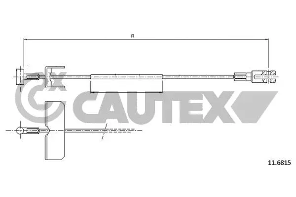 762035 CAUTEX Тросик, cтояночный тормоз (фото 1)