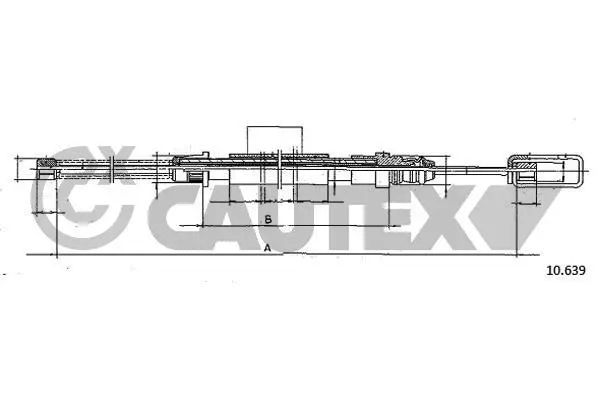 762191 CAUTEX Тросик, cтояночный тормоз (фото 1)