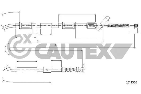 762757 CAUTEX Тросик, cтояночный тормоз (фото 1)