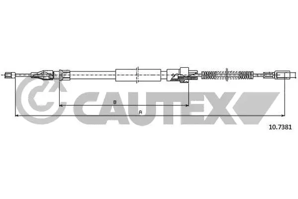 763021 CAUTEX Тросик, cтояночный тормоз (фото 1)