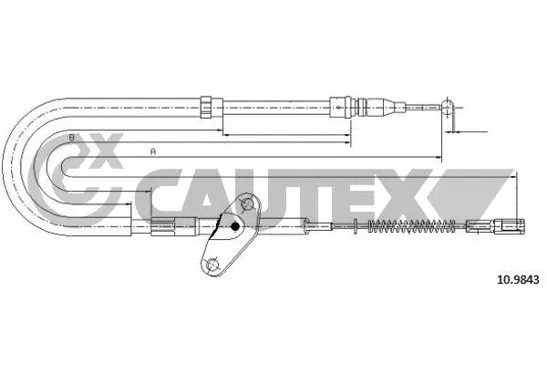 766292 CAUTEX Тросик, cтояночный тормоз (фото 1)